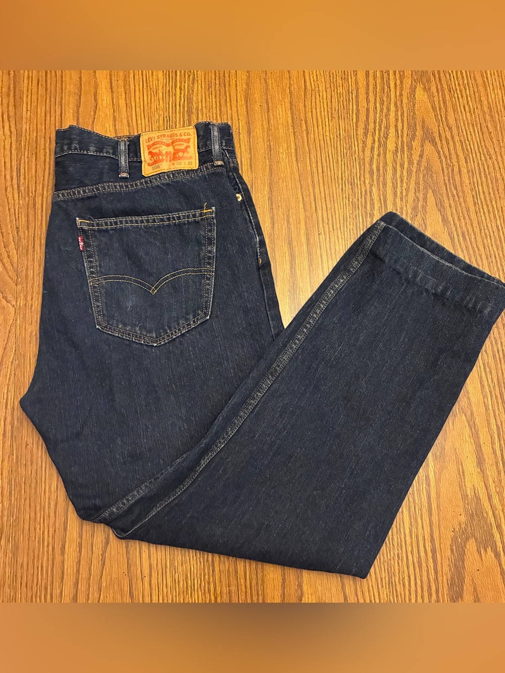 Levi’s 508™ Regular Tapered Dark Wash Denim Jeans 38 x 30